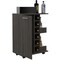 Tuhome Bar Cart, Two External Shelves, Four Casters, Six Built-in Wine Rack, Single Door Cabinet, Espresso MLC3988 - alternate 3